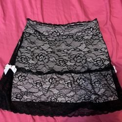 Cute Lace Bow Skirt 