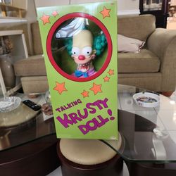 The Simpsons Talking Krusty Doll Jakks Pacific

From Jakks Pacific. Standing at 18" tall, the Talking Krusty Doll is made with a soft body and sculpte