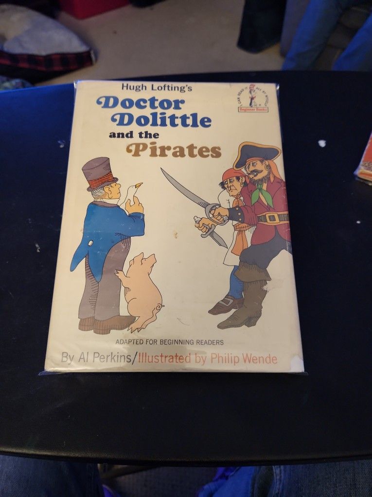 1968 Doctor Doolittle and the pirates book with dust jacket 1st print dr Seuss