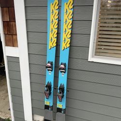 K2 Mindbender 116 skis 186cm with marker griffon bindings