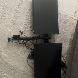 27 Inch Dual monitors with Mount And Dock