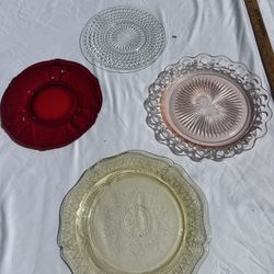 Depression Glass /Antique Plates 