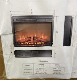 26in Built In Electric Fireplace 