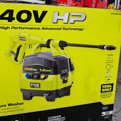 RYOBI 40V HP BRUSHLESS CORDLESS 1200 PSI PRESSURE NEW TOOL ONLY 