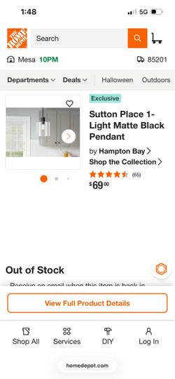 Hampton Bay Wall Light – $25