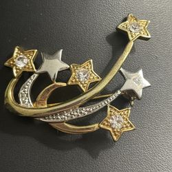 Vintage Shooting Star Brooch Pin