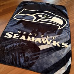 Seattle Seahawks NFL Football Cozy Blanket 58x78 Blue