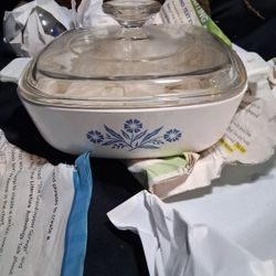 Vantage  1960s Corning Ware Blue Cornflower a