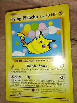 Flying Pikachu Pokemon card