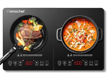 Double Induction Cooktop AMZCHEF Induction Cooker 2 Burners