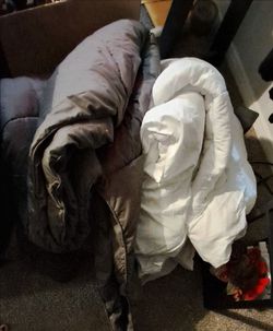 Gray and White Comforter Set