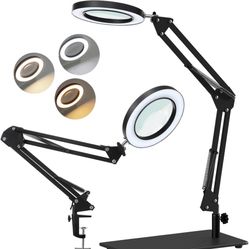 Lámpara Con Luz y Lupa 