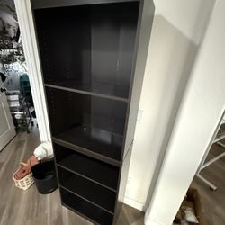 Book Shelf Espresso Brown adjustable Shelves, Good Cond 