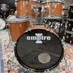 Empire Orange Champagne Glitter 4pc Drum Set
