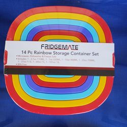 New 14pc Rainbow Container Set 