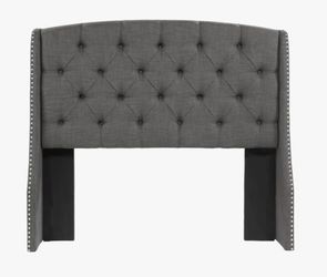 Upholstered Nail studded King Bed Headboard and frame. $200