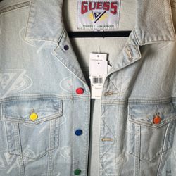 Rare Guess x J Balvin Jean Jacket Size Small