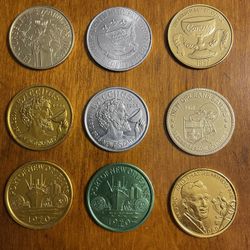  9 Mardi Gras Tokens