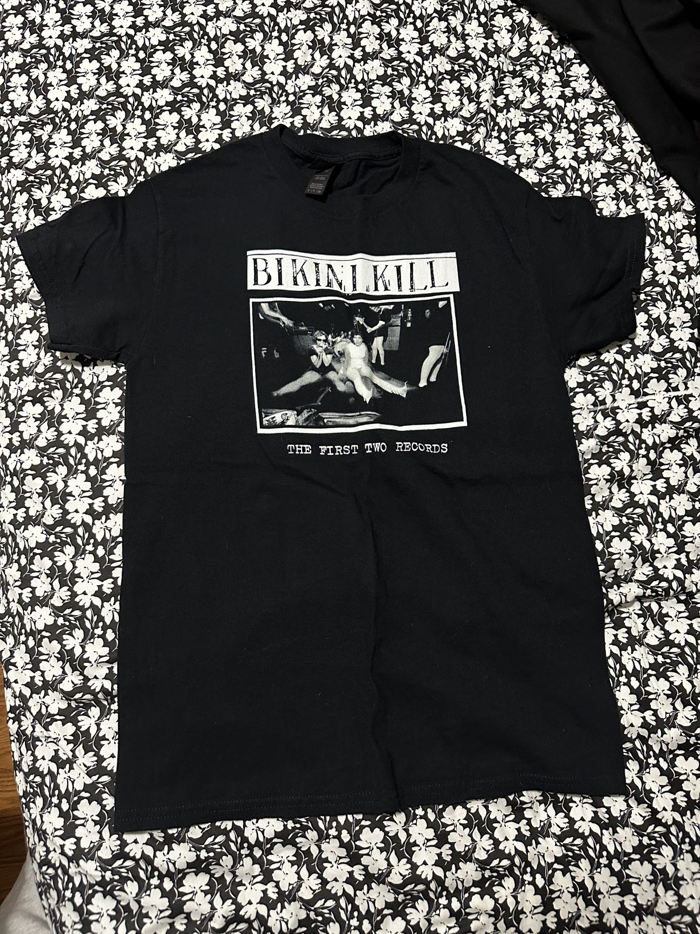 Bikini Kill black band shirt