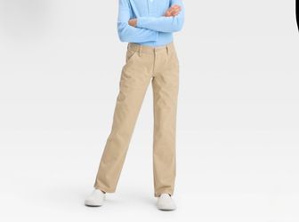 Girls school uniform pants beige