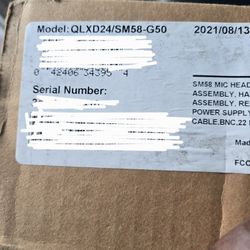 Shure Wireless Mic QLXD24/SM58-G50