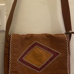 Women's handbag genuine Leather brown color