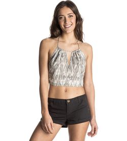 NEW!! Roxy Actuality Printed Halter Top - XS