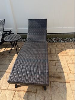 Four lounge chairs and two tables