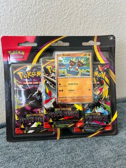 Pitch Black 3-Pack Blister with Promo Binacle Mega Evolution Pokemon TCG Sealed