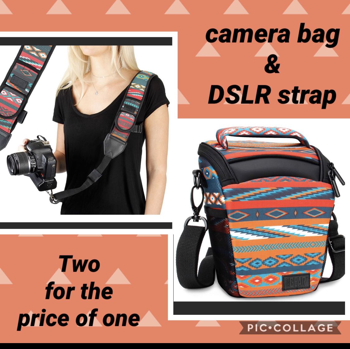 usa 🇺🇸 gear dslr Camera bag & free strap , Check out all my other equipment bundle up and always save more, please see pictures for full description