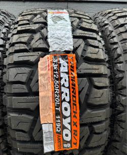33*12.50r20 Arroyo RT Set de Nueva con 60,000 millas de garantía