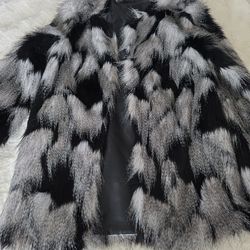Faux fur coat