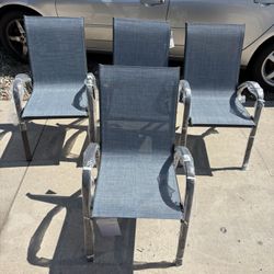 Outdoor Patio Chairs - Chairs - Outdoor Chairs - Kitchen Chairs - Steel Sling Chairs - Dining Set - Dining Chairs 