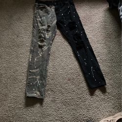  Camo And Black Pants 