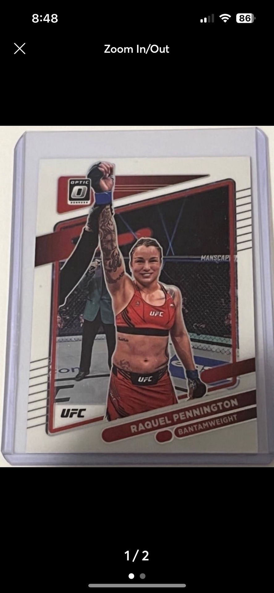 2022 Donruss Optic UFC #45 Raquel Pennington Mixed Martial Arts Card