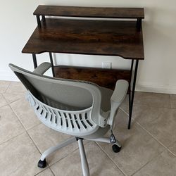 Office Chair And Wooden Desk