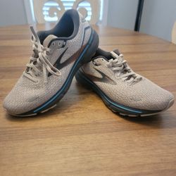 Brooks Ghost 15 Gray Blue Men's Athletic Running Sneaker Mesh Low Top Size 8D