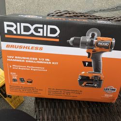 Ridgid Brushless Hammer Drill Kit 