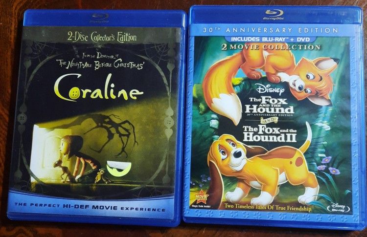 2 Blue Ray DVDs