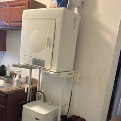 Haier Apartment Size Washer And Dryer With Black And Decker Stand