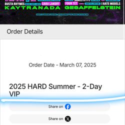 VIP Hard Summer Ticket 