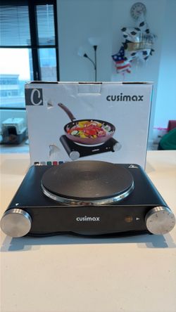 Cusimax 1500W Electric Hot Plate Single Burner Portable Cooktop CMHP-B101