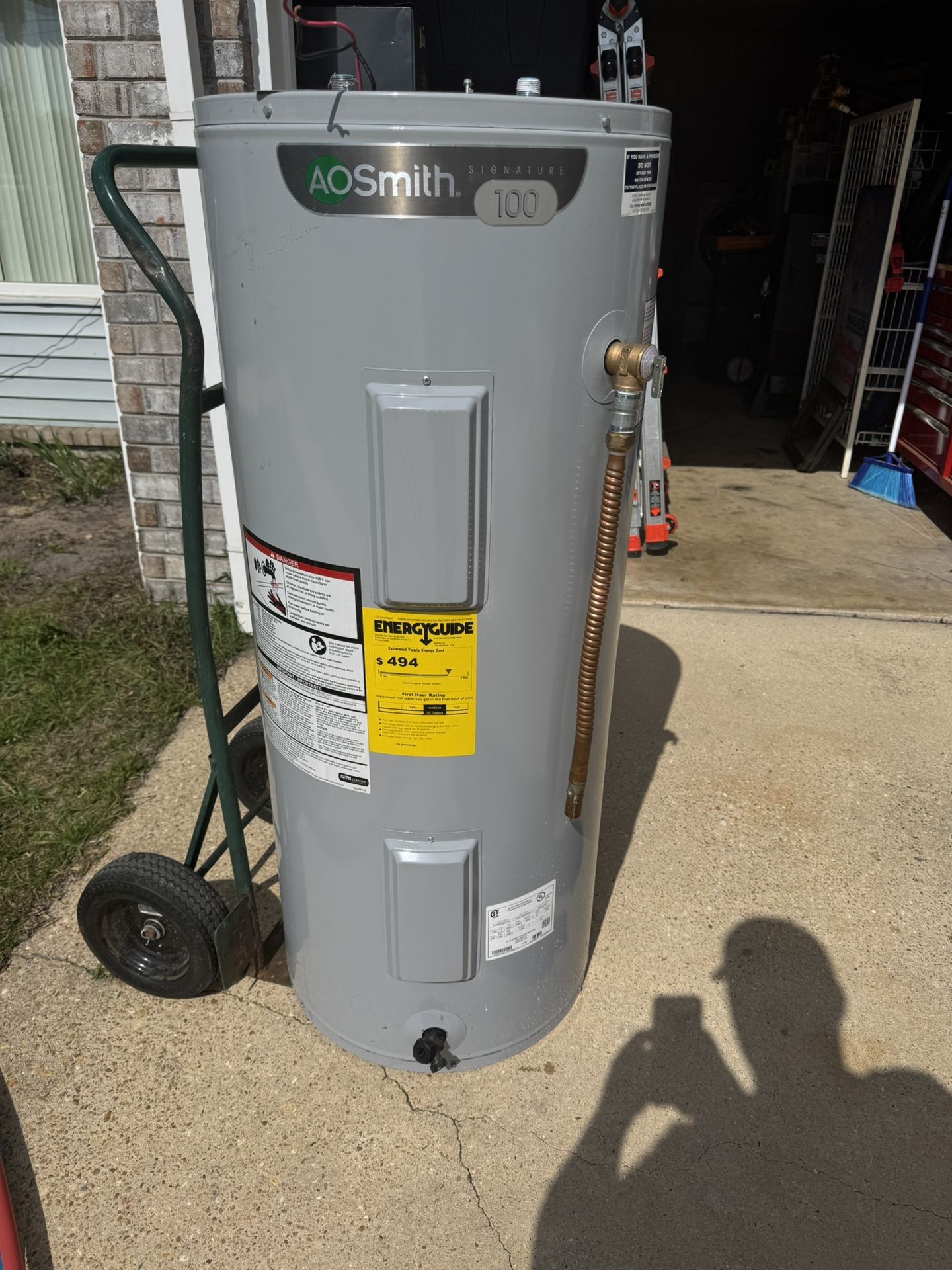 40 Gallon Water Heater AO Smith Signature 100