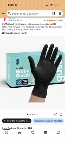 Black medium gloves