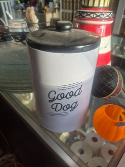 Good Dog Pet Treat Canister with Lid