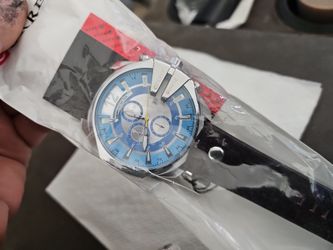 Mens Dress Watch Blue And Silver Fashion