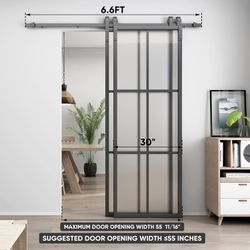 Modern Glass Aluminum Barn Doors