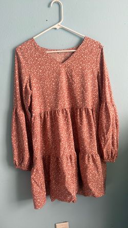Floral Tiered Mini Dress Long Sleeve