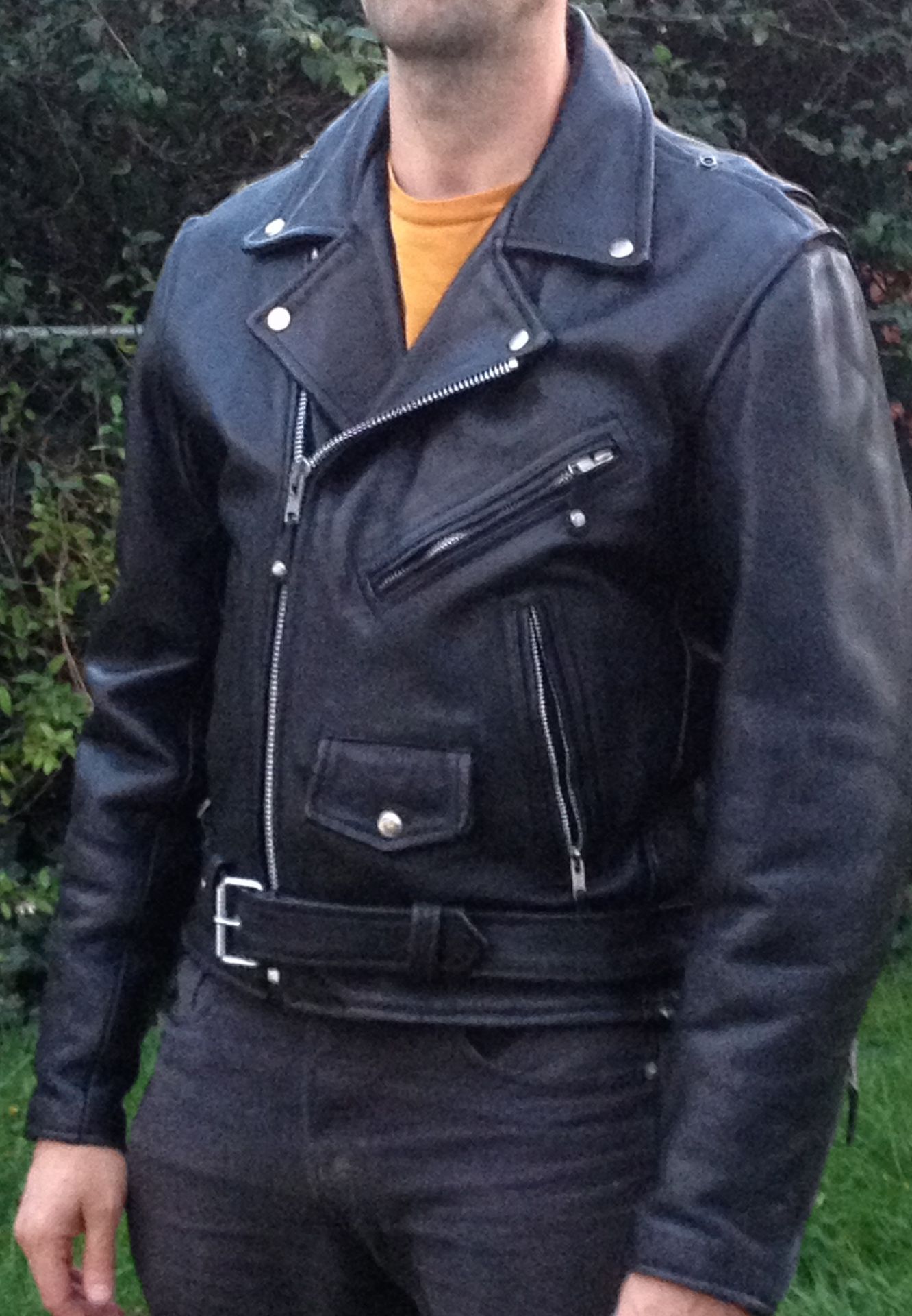 Leather biker jacket Size 40