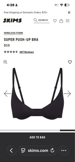 SKIMS Wireless Form Super Push-Up Bra - Black